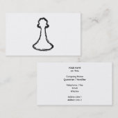 Chess Piece. Zwarte ketch. Visitekaartje (Voorkant / Achterkant)