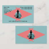 Chess Piecelspelaars Exchange Sh Boomerang pointer Visitekaartje (Voorkant / Achterkant)