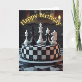 Chess Pieces Cake Verjaardag Kaart (Voorkant)