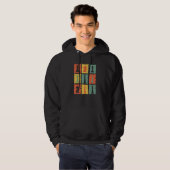 Chess Pieces Retro Graphic Chess  Chess Hoodie (Voorkant volledig)