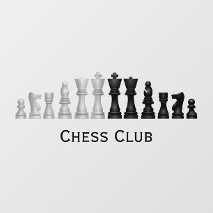 Chess Piecets Window Cling Raamsticker