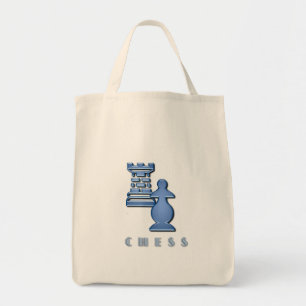 Chess Piecks Grocery Canvas tas