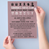 Chess Piecten, Chess Club Adverteren Flyer (Hand)