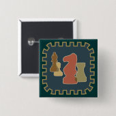 Chess Pineersels Blue Button (Voorkant /achterkant)