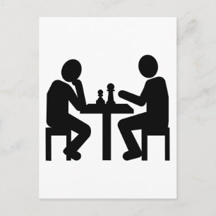 Chess player briefkaart