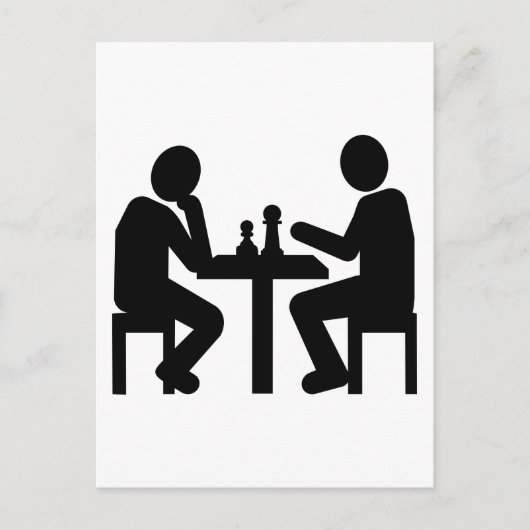 Chess player briefkaart (Voorkant)