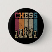 Chess Player Checkmate Chess Piecks Ronde Button 5,7 Cm (Voorkant)