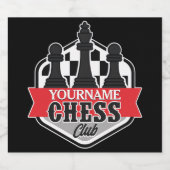 Chess Player Club Checkmate met de persoonlijke na Bier Etiket (Enkel label)