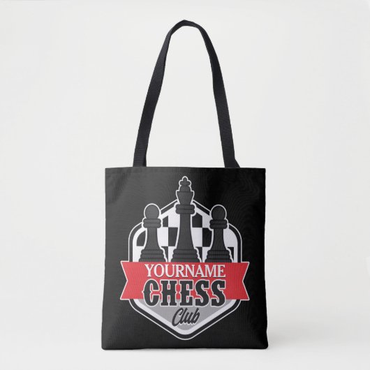 Chess Player Club Checkmate met de persoonlijke na Draagtas (Voorkant)