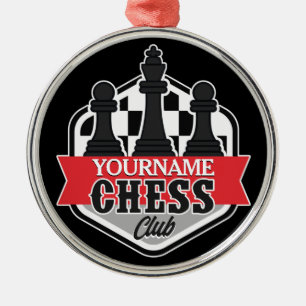 Chess Player Club Checkmate met de persoonlijke na Metalen Ornament