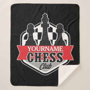 Chess Player Club Checkmate met de persoonlijke na Sherpa Deken