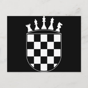 Chess Player Gifts for Croats Briefkaart