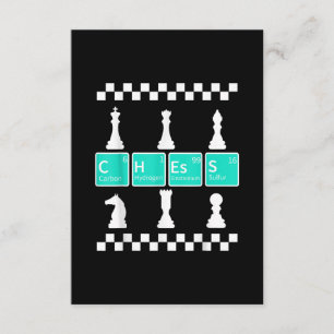 Chess Player Lover Periodic Table Funny Gift Manne Informatiekaartje