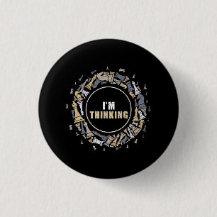 Chess Player Nerd Chess Lover Gift Chess Ronde Button 3,2 Cm