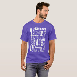 Chess Players Typografie Design T-shirt