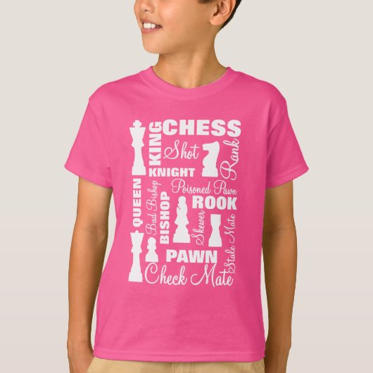 Chess Players Typografie Design T-shirt (Voorkant)
