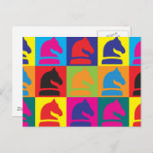 Chess Pop Art Briefkaart (Voorkant / Achterkant)