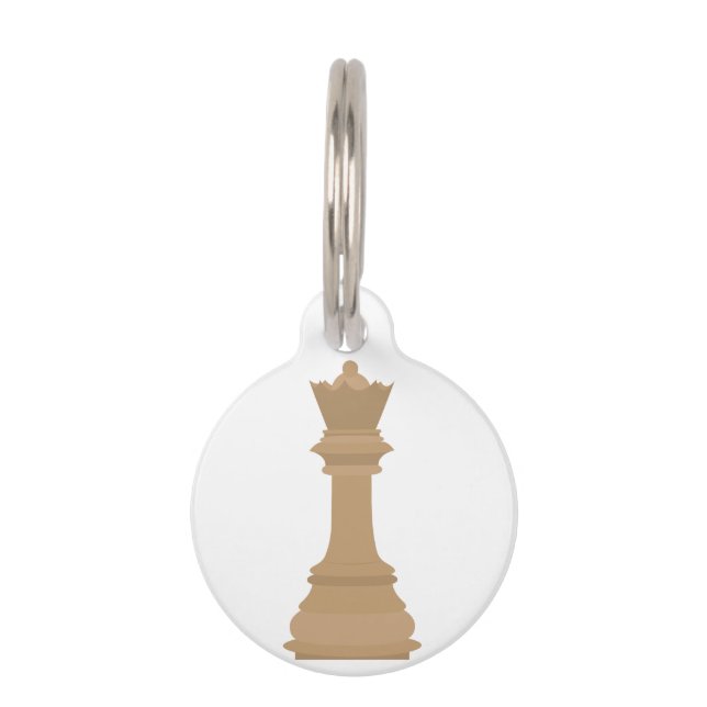 Chess Queen Huisdierpenning (Voorkant)