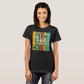 Chess Retro Graphic Chess Player Checkmate Board G T-shirt (Voorkant volledig)