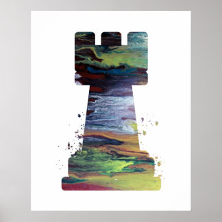 Chess Rook Art Poster