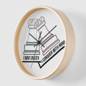 Chess Rook Wall Clock – "I Move Unseen, I Conquer  (Hoek)