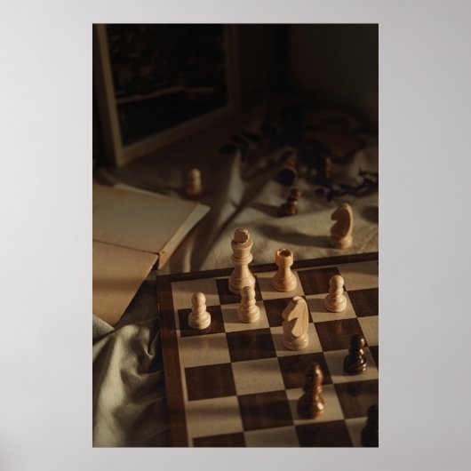 Chess school art photo poster (Voorkant)