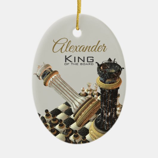 Chess Set King of the Board Keramisch Ornament (Voorkant)