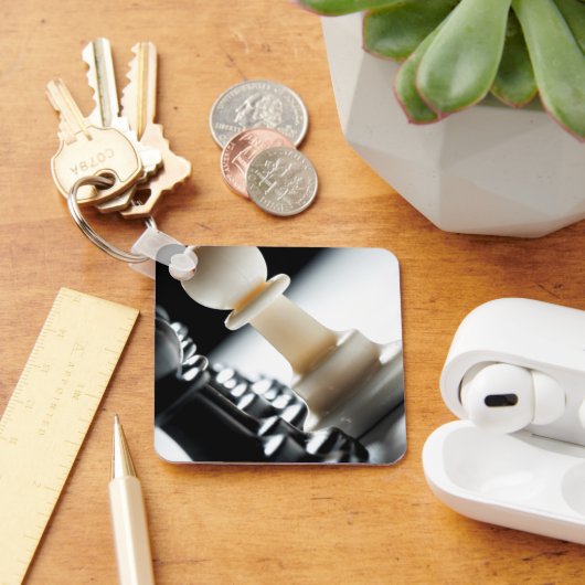 Chess Soldier Printed Keychains Sleutelhanger (Bureau)