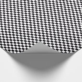 Chess Square Pattern - zwart + jouw tekst & backgr Cadeaupapier (Hoek)