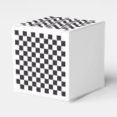 Chess Square Pattern - zwart + uw achtergrond Bedankdoosjes (Voorkant Zijde)