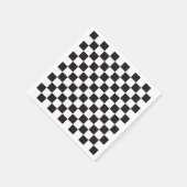 Chess Square Pattern - zwart + uw achtergrond Servetten (Hoek)