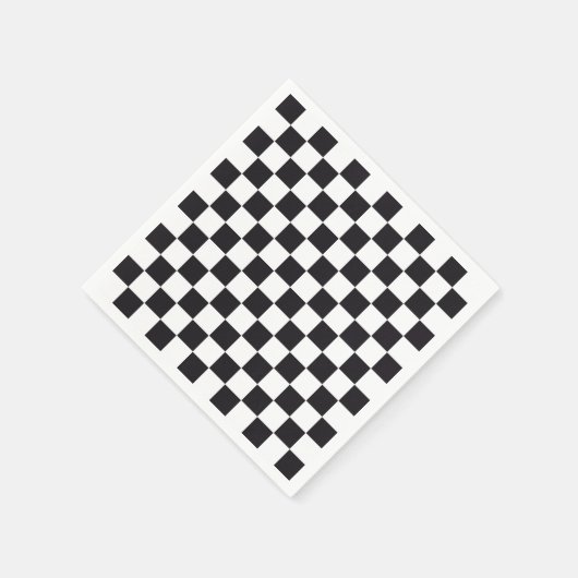 Chess Square Pattern - zwart + uw achtergrond Servetten (Hoek)
