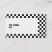 Chess Square Pattern - zwart + uw achtergrond Visitekaartje (Achterkant)