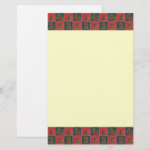 Chess Squares Briefpapier (Voorkant / Achterkant)
