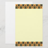 Chess Squares Briefpapier (Voorkant / Achterkant)