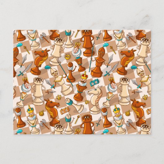 Chess-strijd Briefkaart (Voorkant)