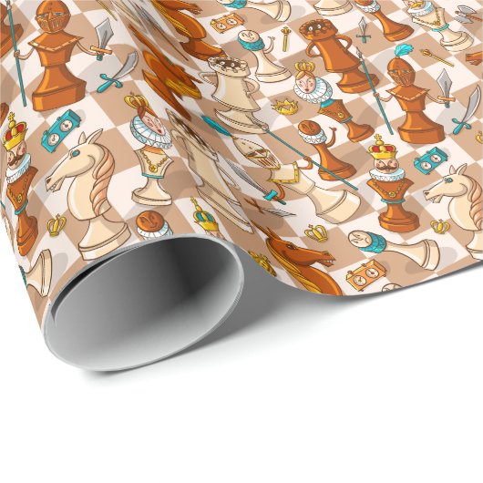 Chess-strijd Cadeaupapier (Rol Hoek)