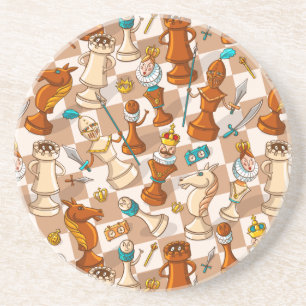 Chess-strijd Zandsteen Onderzetter