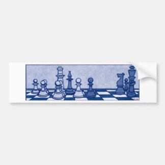 Chess Study in Blue Bumpersticker
