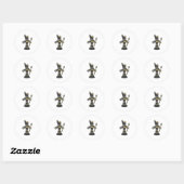 Chess-stuk bisschop Chess Ronde Sticker (Vel)