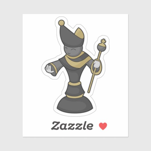Chess-stuk bisschop Chess Sticker (Vel)
