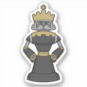 Chess-stuk King Crown Chess Sticker (Voorkant)