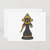 Chess-stuk King op Chess met Personeel Briefkaart (Voorkant / Achterkant)