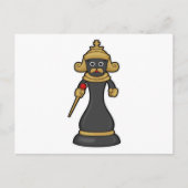 Chess-stuk King op Chess met Personeel Briefkaart (Voorkant)