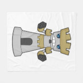 Chess-stuk Rook Chess Fleece Deken (Voorkant (Horizontaal))