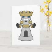 Chess-stuk Rook Chess Kaart (Gele Bloem)