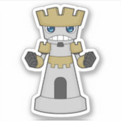 Chess-stuk Rook Chess Sticker (Voorkant)