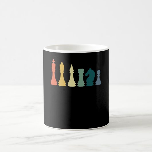 Chess T-shirt Retro Chess Design - Chess Koffiemok (Center)