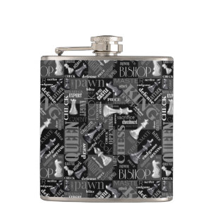 Chess Terms and Piecets Black and White ID784 Heupfles