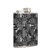 Chess Terms and Piecets Black and White ID784 Heupfles (Rechts)